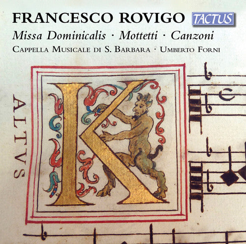 the album cover for Rovigo / Cappella Musicale Di S Barbara / Forni - Rovigo: Missa Dominicalis - Mottetti - Canzoni