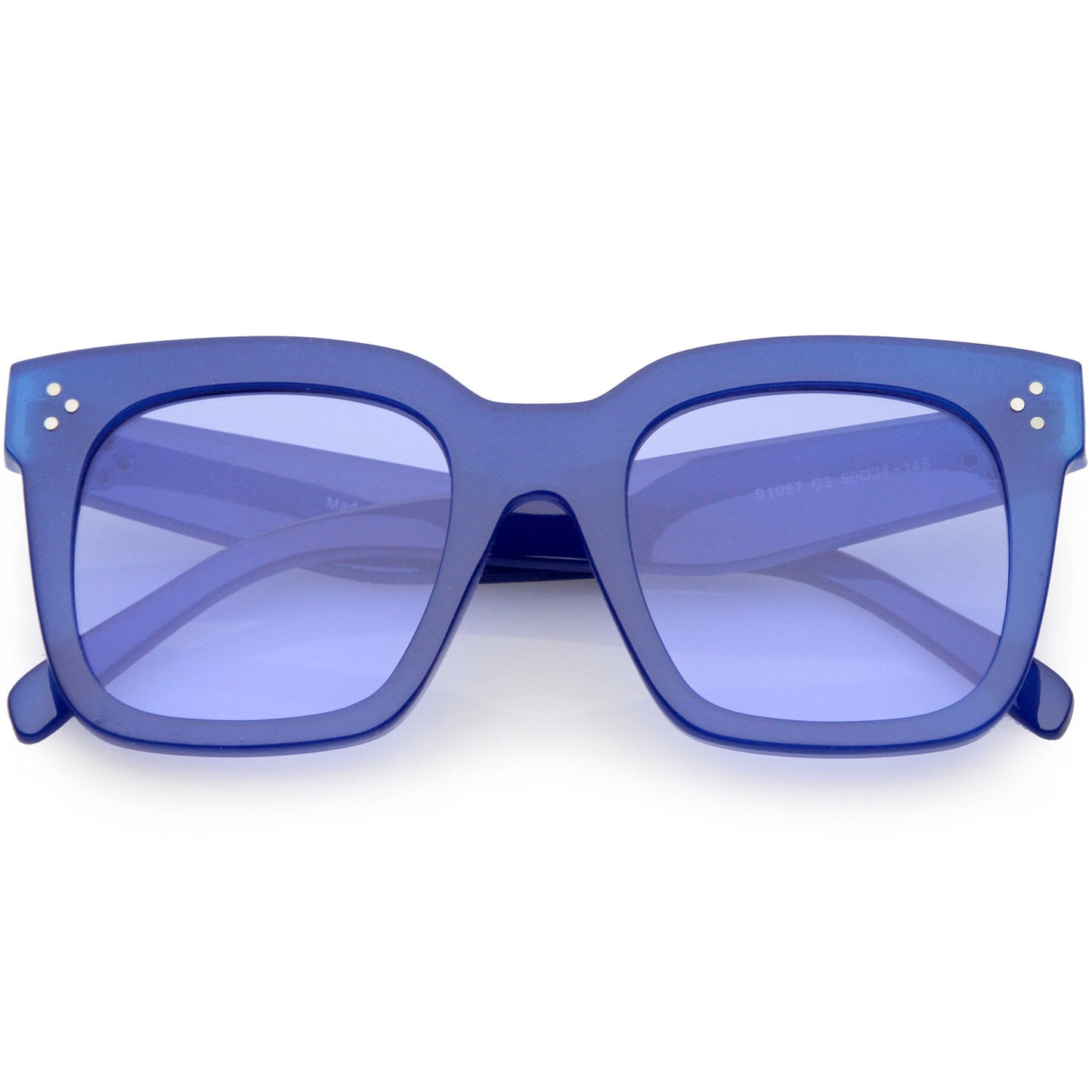 Bold Oversize Horned Rim Flat Lens Sunglasses A101