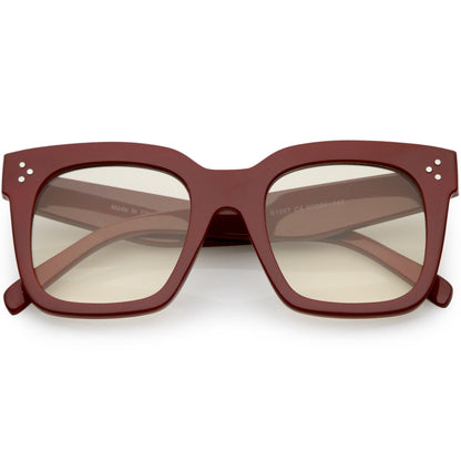 Bold Oversize Horned Rim Flat Lens Sunglasses A101