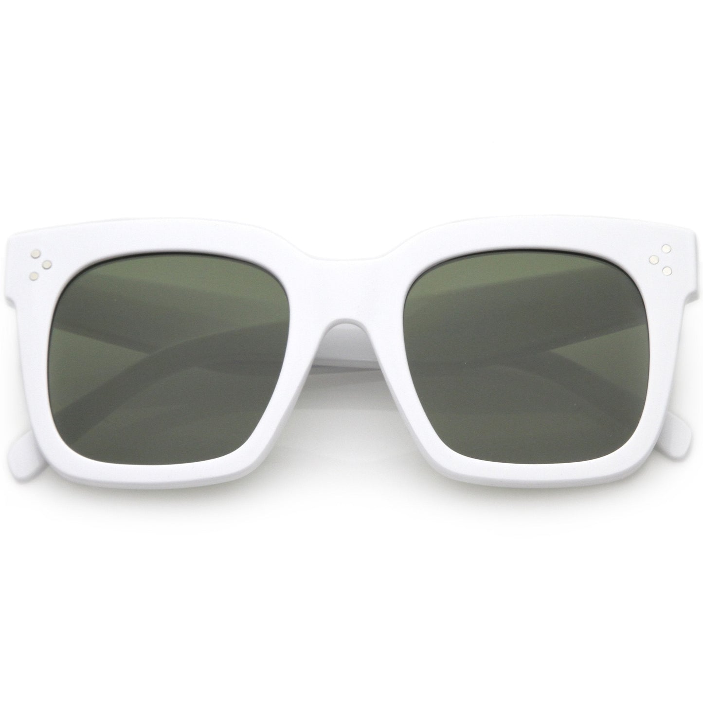 Bold Oversize Horned Rim Flat Lens Sunglasses A101