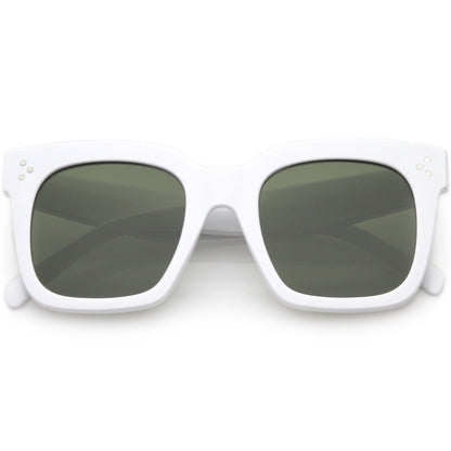 Bold Oversize Horned Rim Flat Lens Sunglasses A101