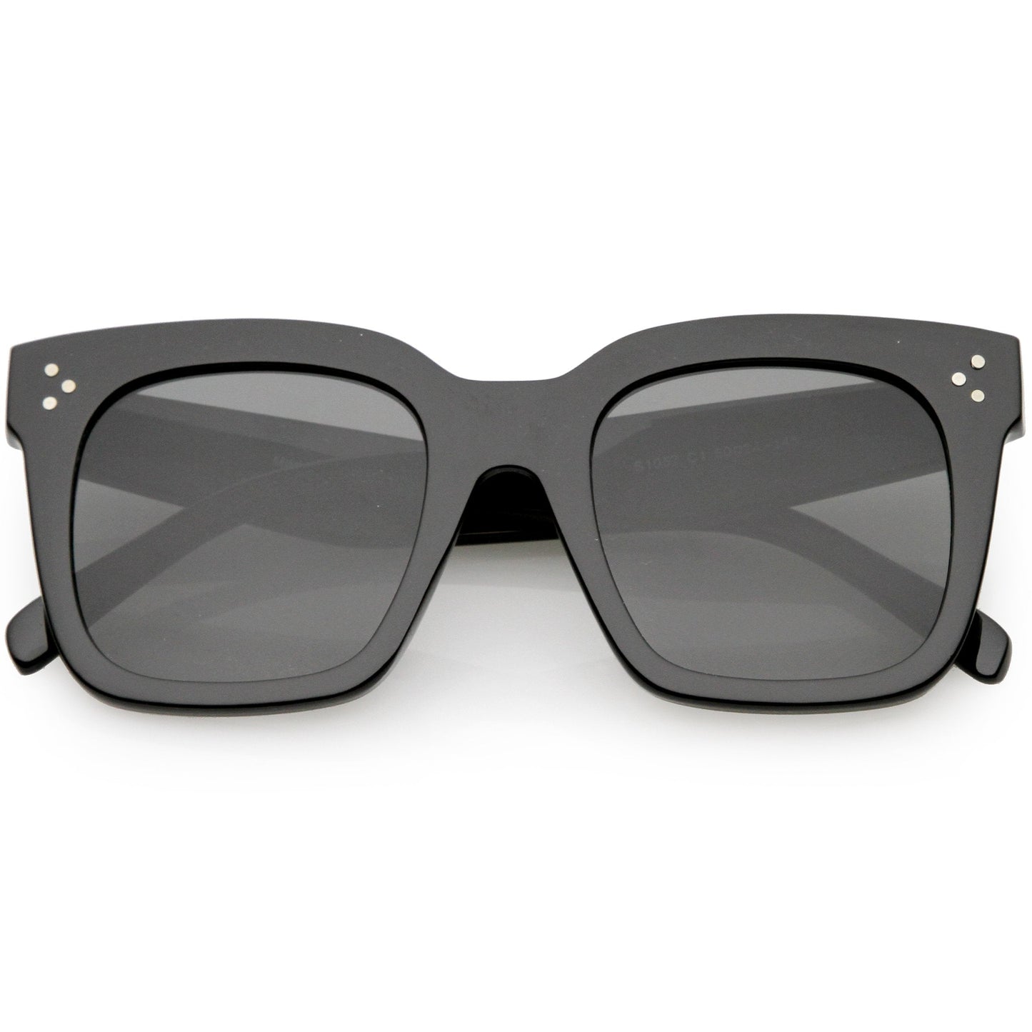 Bold Oversize Horned Rim Flat Lens Sunglasses A101
