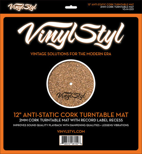 Vinyl Styl Vsm001 12 Inch Cork Turntable Mat - Vinyl Styl Vsm001 12 Inch Cork Turntable Mat - Vinyl Accessories