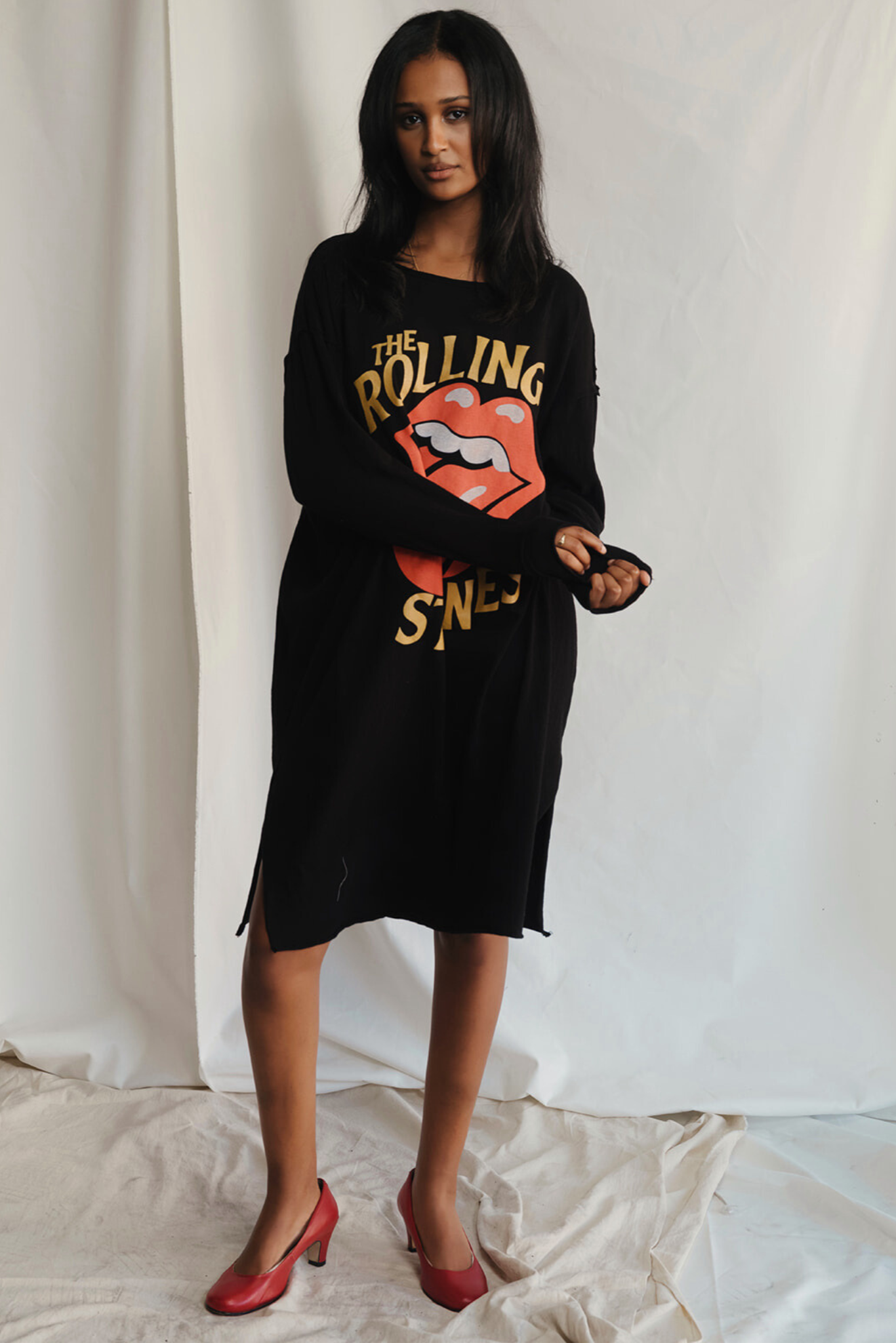 The Rolling Stones Golden Era Dress Shirt Black