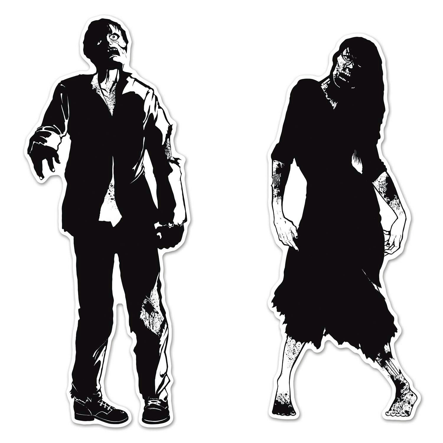 Zombie Silhouettes Halloween Hanging Door Wall Party Decoration