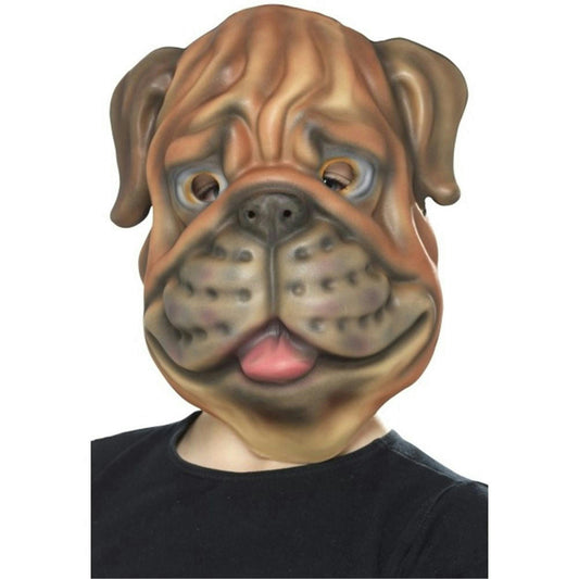 Smiffy's Dog Bulldog EVA Foam Costume Animal Mask One Size Fits Most