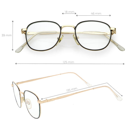 True Vintage Dapper Square Clear Lens Glasses C718