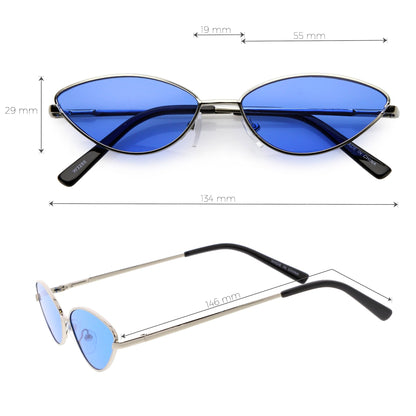 Retro 1990's Color Tone Metal Cat Eye Sunglasses C724