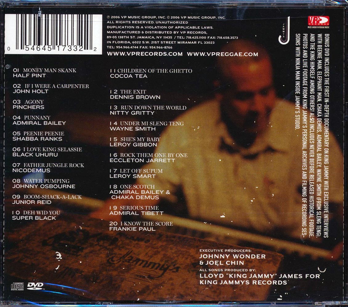King Jammy - King At The Controls: Essential Hits From Reggae's Digital Revolution 1985-1989 (20 tracks) (incl. DVD) Music CD