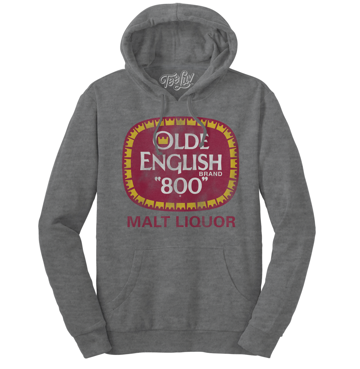 Olde English 800 Malt Liquor Hooded Sweatshirt Hoodie Officially Licensed - Oxford Gray