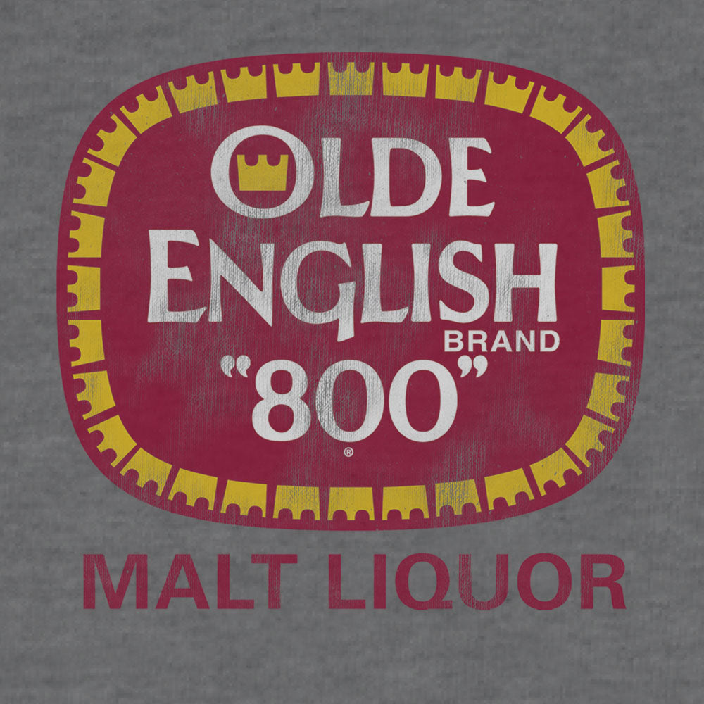 Olde English 800 Malt Liquor Hooded Sweatshirt Hoodie Officially Licensed - Oxford Gray