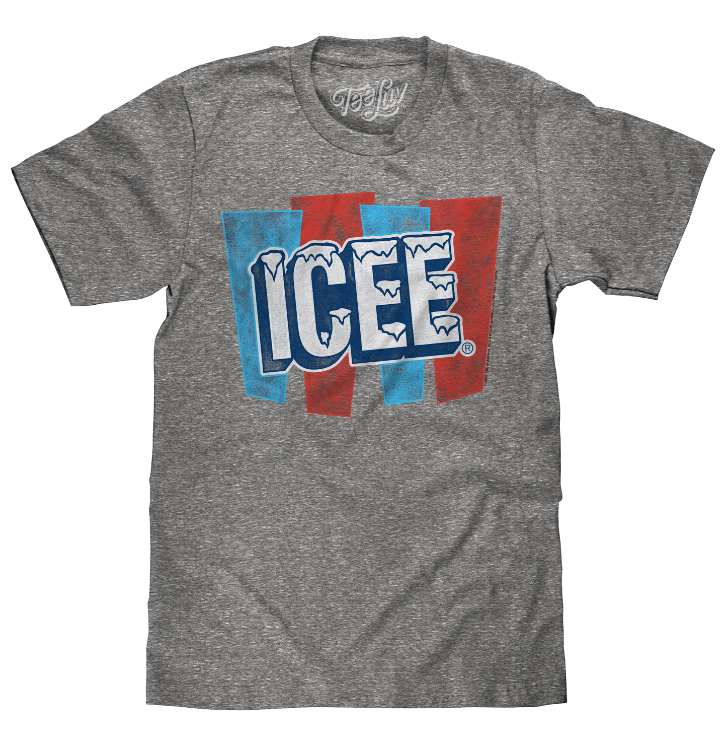 ICEE Faded Logo Mens T Shirt Officially Licensed Gray