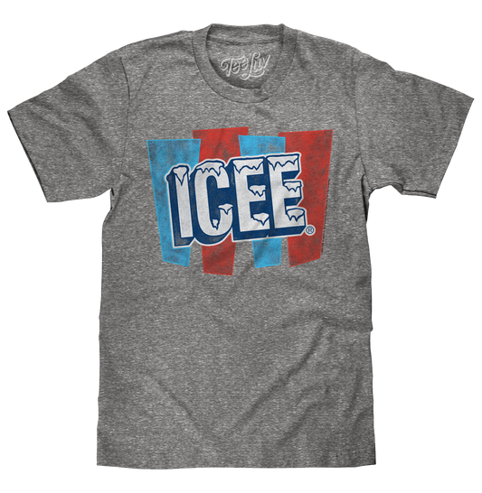 ICEE Faded Logo Mens T Shirt Officially Licensed Gray