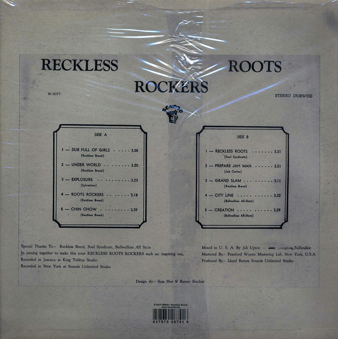 Wackie's - Reckless Roots Rockers Vinyl Record