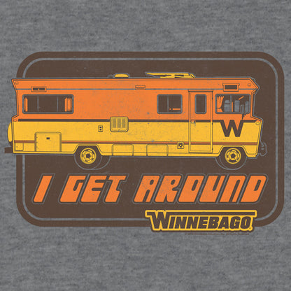 Winnebago "I Get Around" Mens T Shirt Officially Licensed Gray