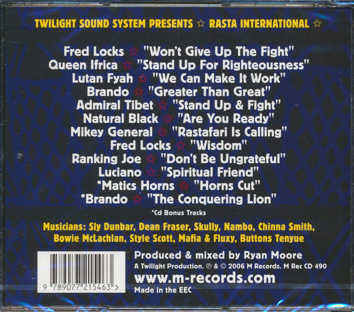Luciano, Fred Locks, Lutan Fyah, Etc. - Rasta International Music CD