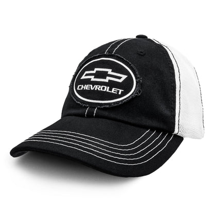 Chevy Oval Logo Patch Hat Officially Licensed - Black