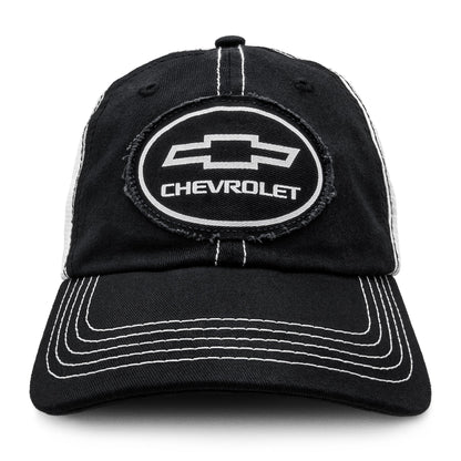 Chevy Oval Logo Patch Hat Officially Licensed - Black