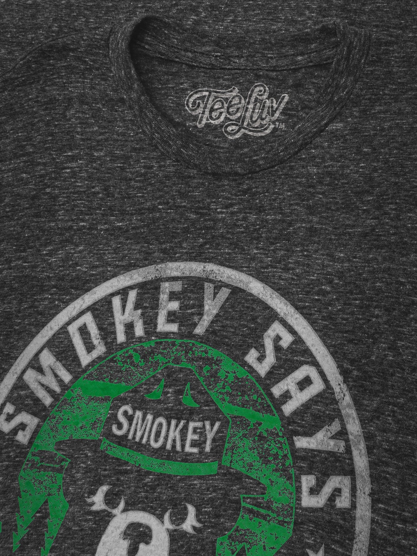 Smokey Says "Keep it Green, Prevent Wildfires" Mens T Shirt Officially Licensed Gray