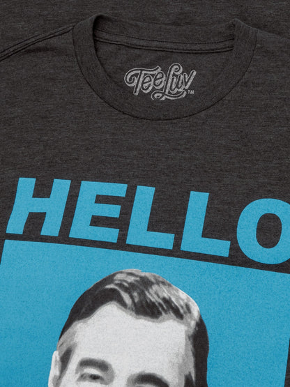 Mister Rogers "Hello Neighbor" Mens T Shirt Officially Licensed Gray