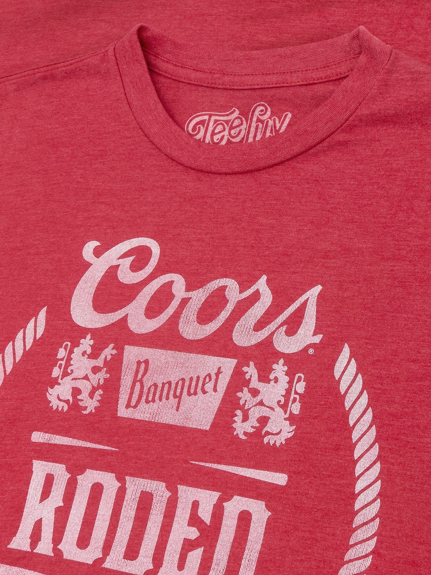 Coors Banquet Rodeo Bull Logo Mens T Shirt Officially Licensed Red