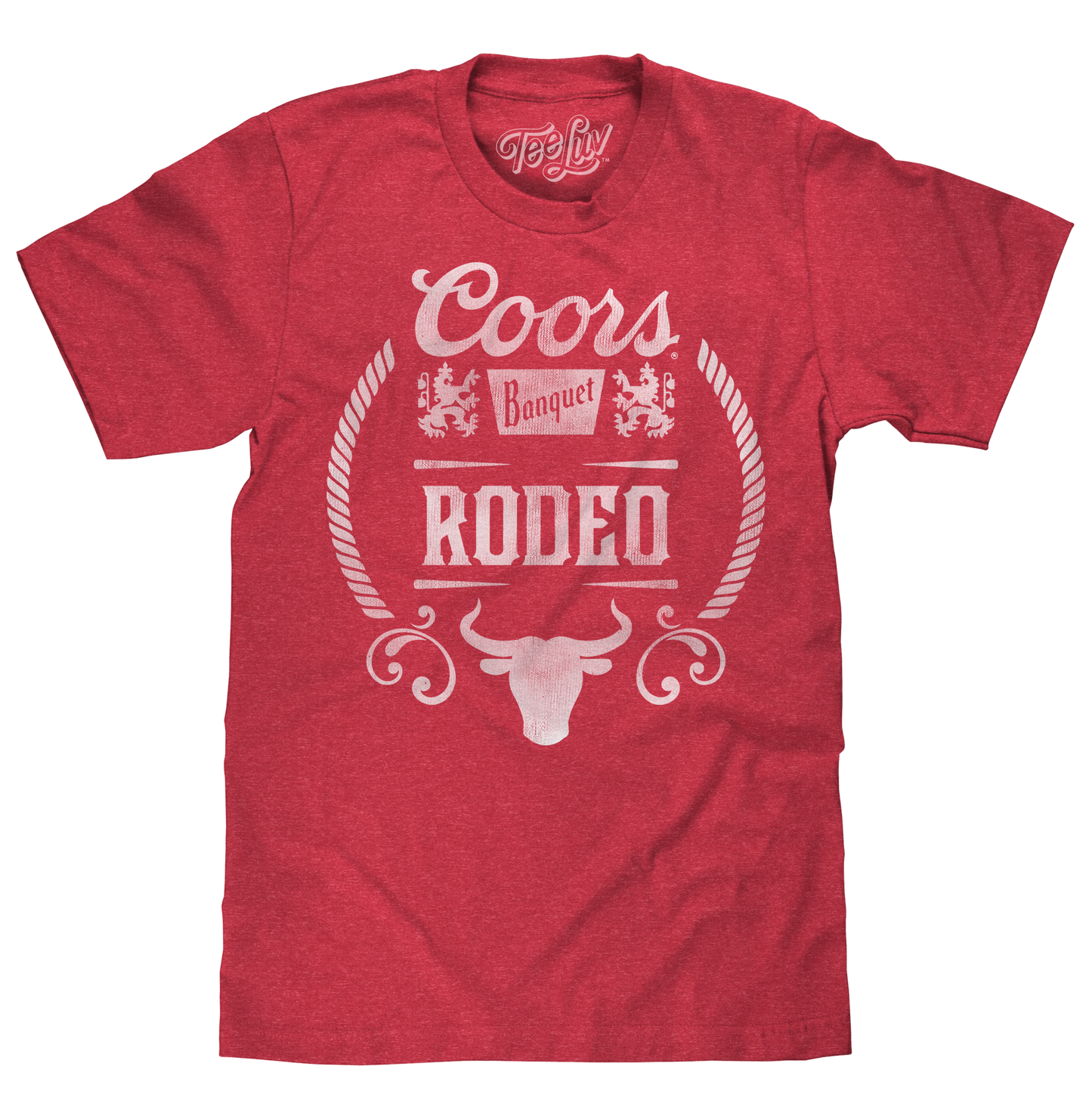 Coors Banquet Rodeo Bull Logo Mens T Shirt Officially Licensed Red