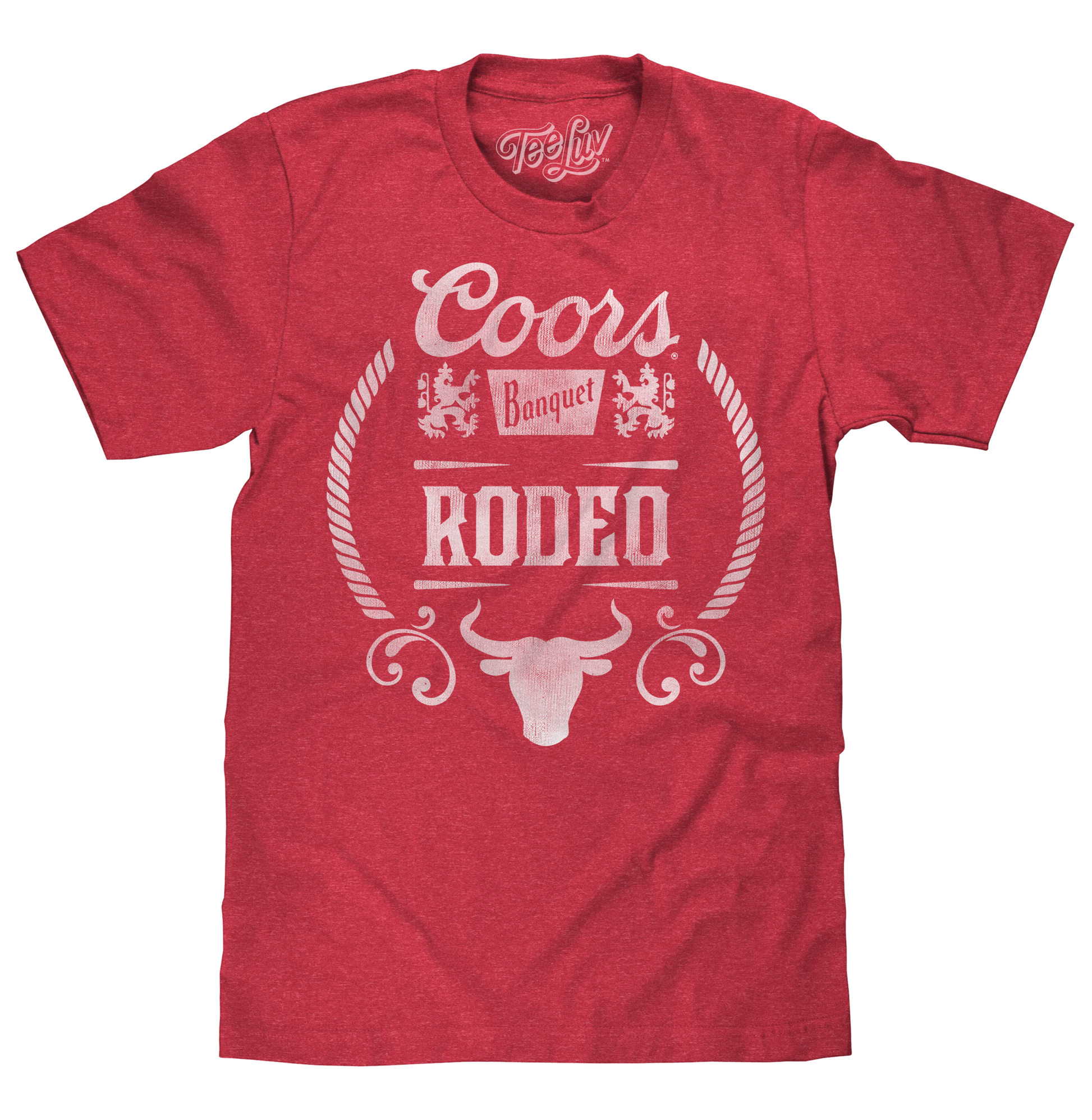 Coors Banquet Rodeo Bull Logo Mens T Shirt Officially Licensed Red