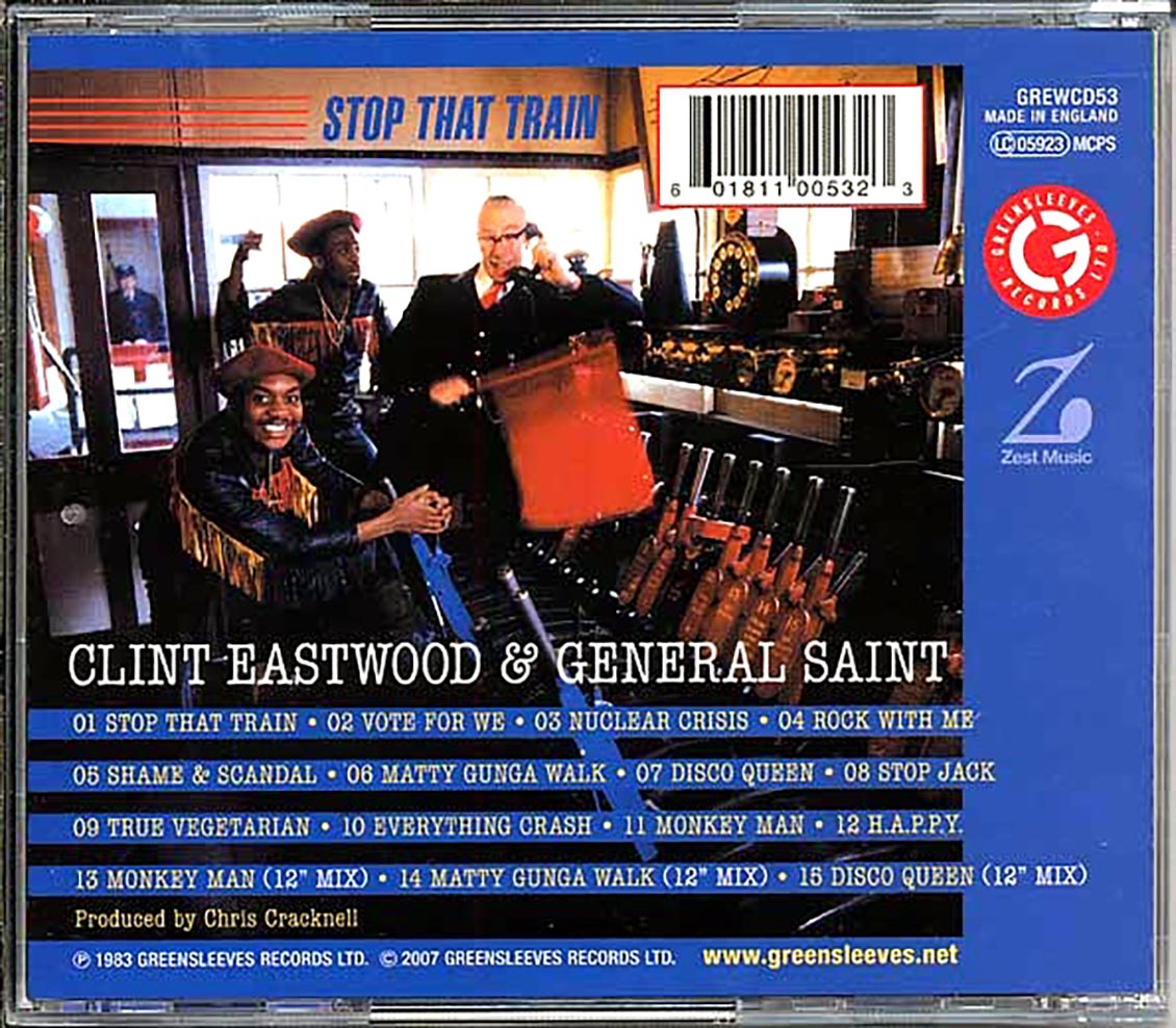 Clint Eastwood & General Saint - Stop That Train (With 3 Bonus Tracks) Music CD