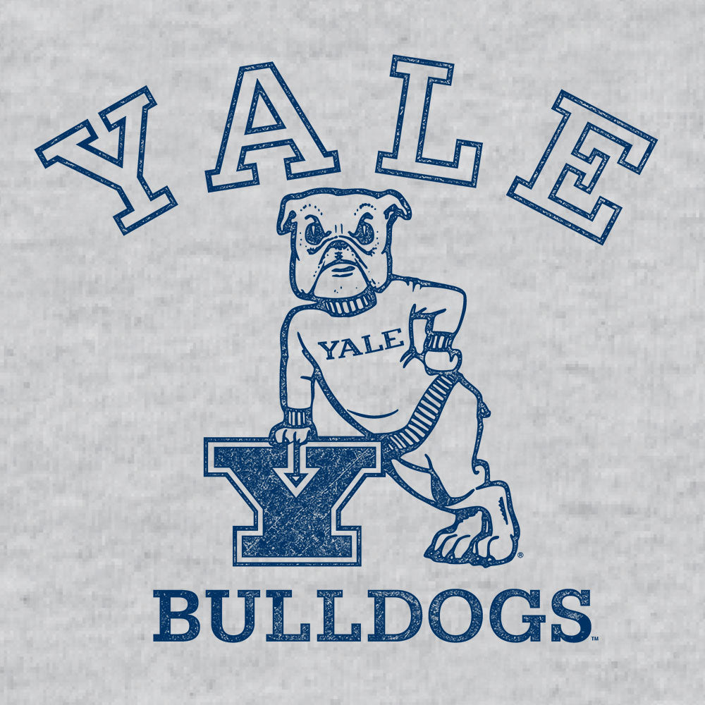 Yale Bulldog Pullover Hooded Sweatshirt Hoodie Officially Licensed - Gray