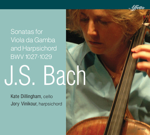 the album cover for J Bach S / Dillingham,Kate / Vinikour,Jory - J.S. Bach: Sonatas for Viola Da Gamba & Harpsichod