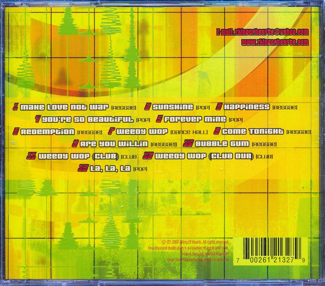 Zking Of Hearts - Happiness (Is In Your Heart) Music CD