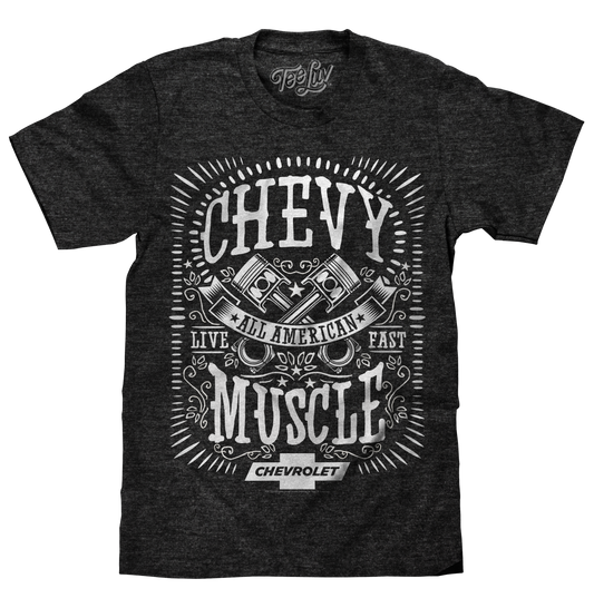 Chevrolet All American Muscle T-Shirt - Gray