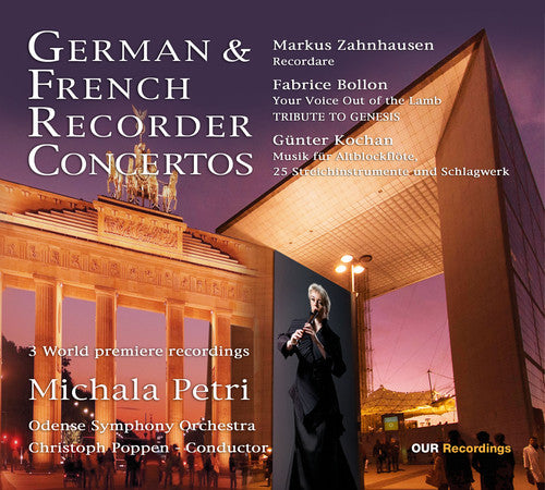 the album cover for MICHALA PETRI - German & French Recorder Concertos