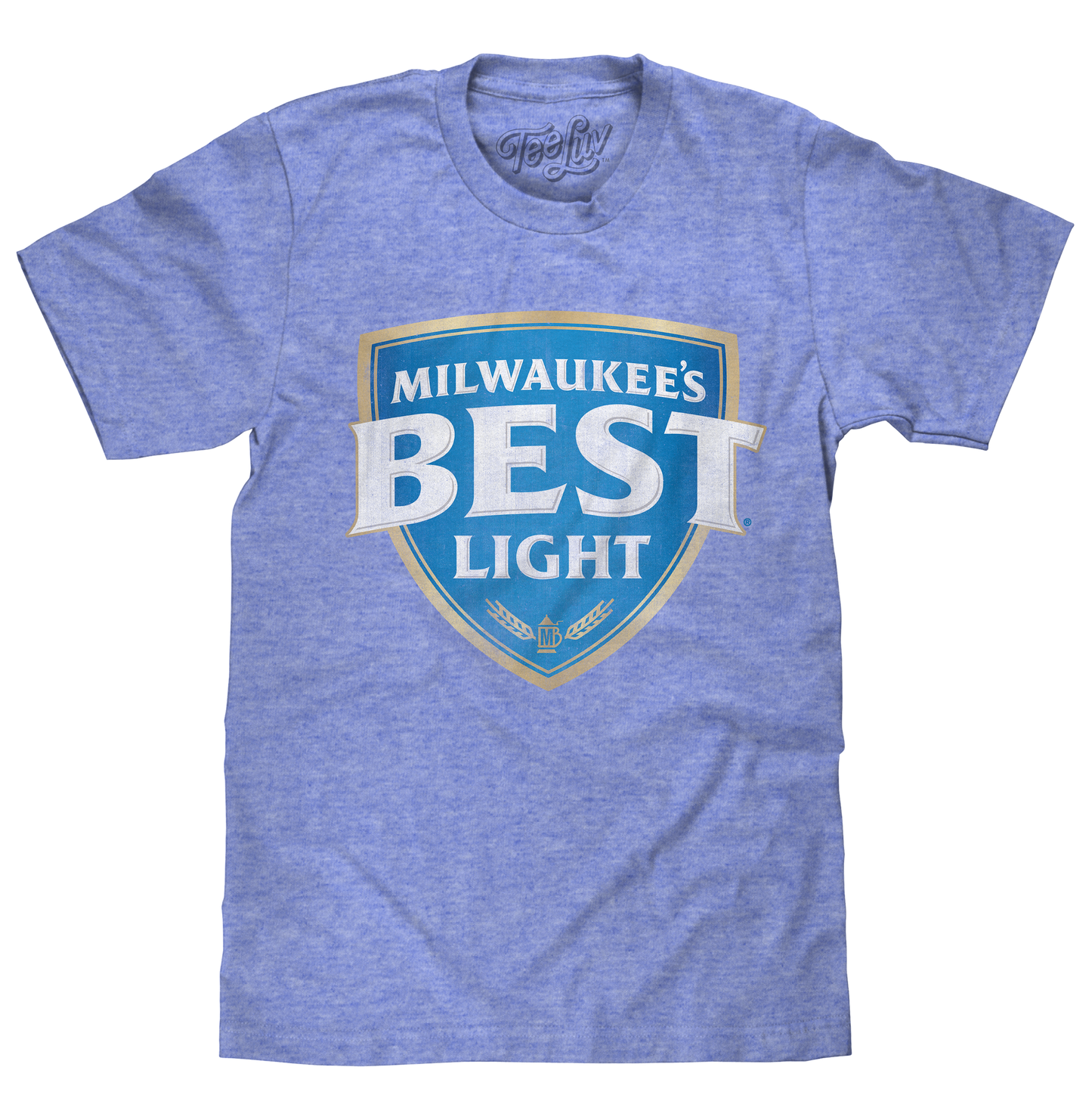 Milwaukee's Best Light Logo Mens T Shirt Officially Licensed Blue