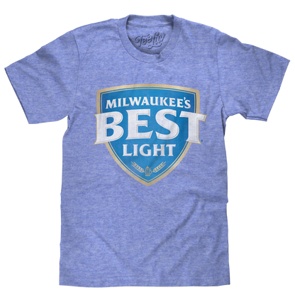 Milwaukee's Best Light Logo Mens T Shirt Officially Licensed Blue