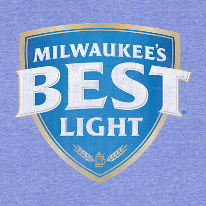 Milwaukee's Best Light Logo Mens T Shirt Officially Licensed Blue