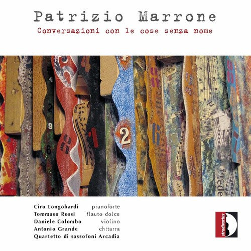 the album cover for P Marrone / Longobardi,Ciro / Rossi,Tommaso - Patrizio Marrone: Conversazioi Con Le Cose Senza