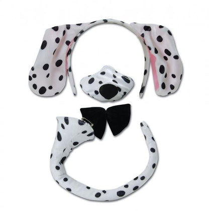 Dalmatian Dog Headband and Nose Ears Bow Tie Set with Sound