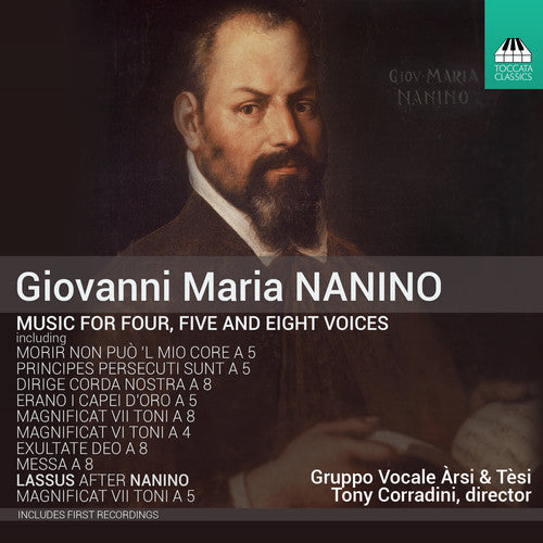 the album cover for G Nanino / Corradini,Tony - Nanino: Music For Four Five & Eight Voices