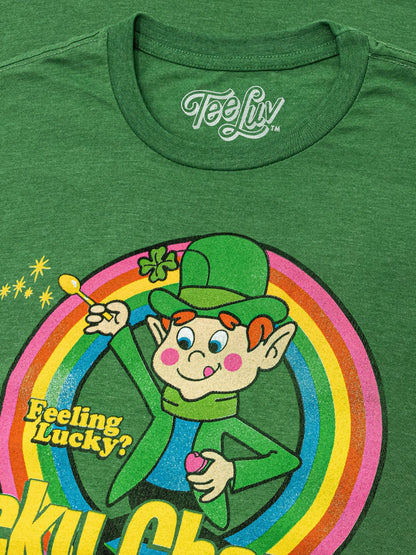 Feeling Lucky? Lucky Charms Leprechaun Mens T Shirt Officially Licensed Green