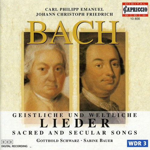 Bach,c.p.e. / Bach,j.c.f. / Schwarz / Bauer - Sacred & Secular Songs - Music CD