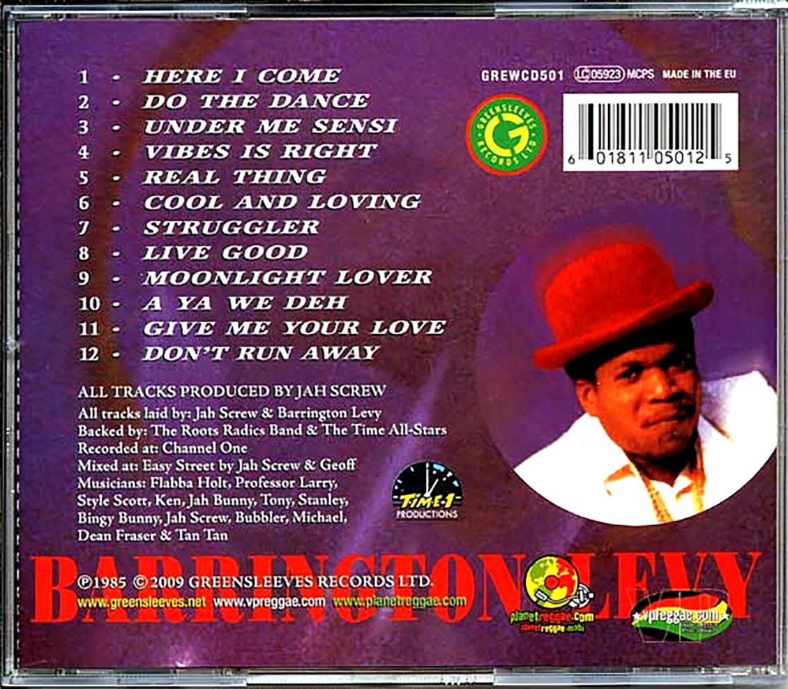 Barrington Levy - Here I Come Music CD