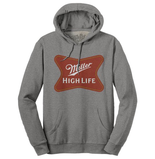 Miller High Life Beer Logo Hooded Sweatshirt Hoodie Officially Licensed - Oxford Gray