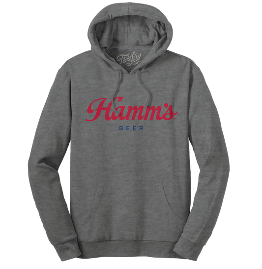 Hamm's Beer Logo Hooded Sweatshirt Hoodie Officially Licensed - Oxford Gray