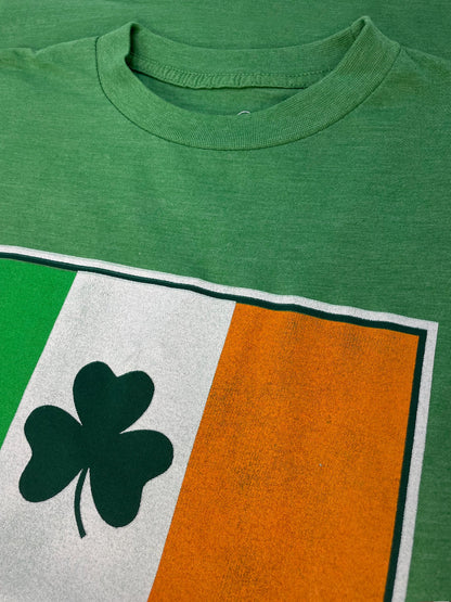 Ireland Flag with Shamrock Mens T Shirt Officially Licensed Green