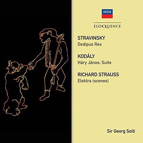 the album cover for Stravinsky / Richard Strauss / Solti,Georg - Stravinsky: Oedipus Rex / Strauss: Elektra Scenes