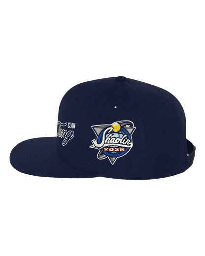 Wu-Tang Clan Officially Licensed Shaolin Sluggers Snapback Hat Navy Blue