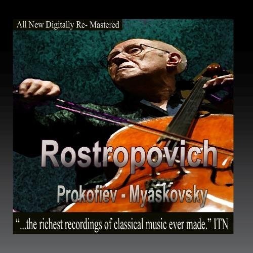 the album cover for Mstislav Rostropovich, Moscow Philharmonic Orchestra, Kyrill Kandrashin - Rostropovich - Prokofiev, Miaskovsky