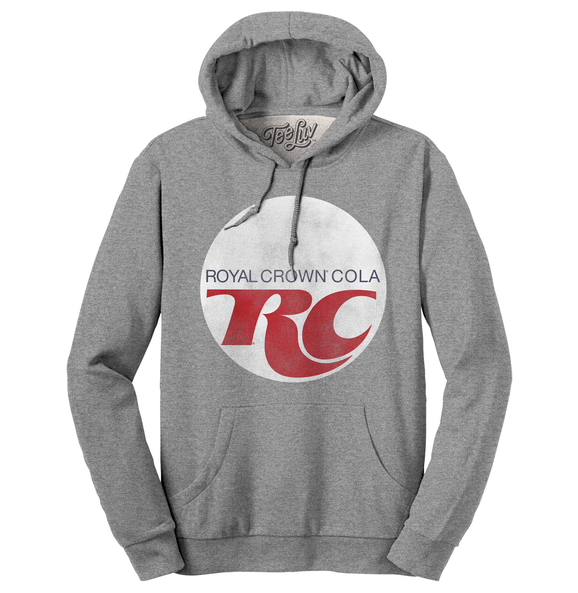 Royal Crown Cola Hooded Sweatshirt Hoodie Officially Licensed - Oxford Gray