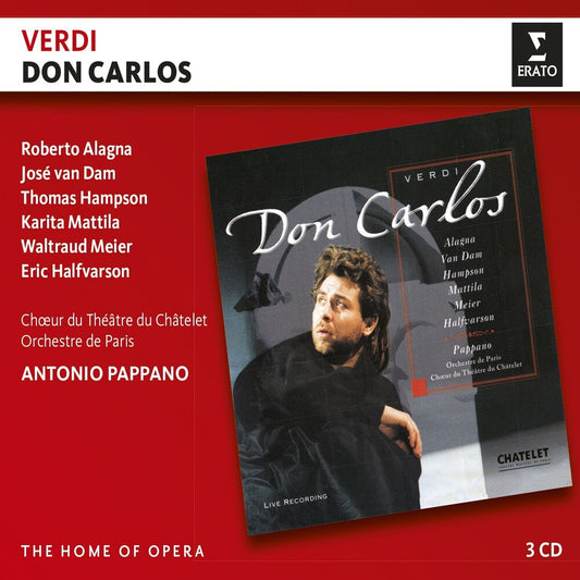 the album cover for Antonio Pappano / Alagna,Roberto - Verdi: Don Carlos